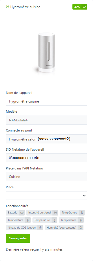 Integration Netatmo - Découverte